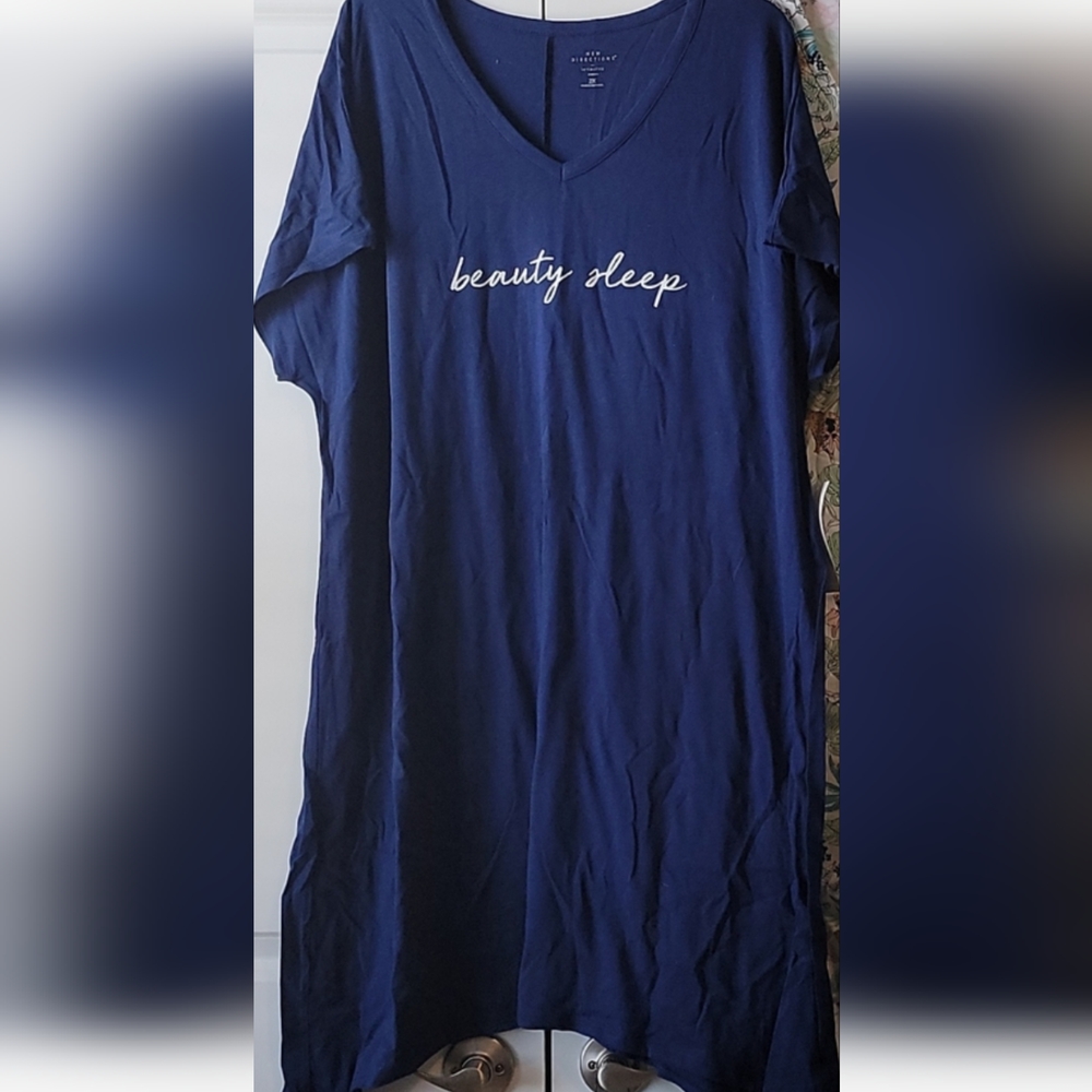 Women's New Direction NWT navy nightgown size 2X